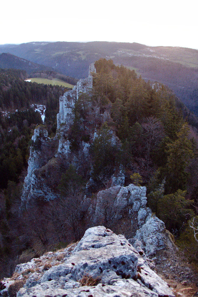 vue sur l'arête depuis la Croix