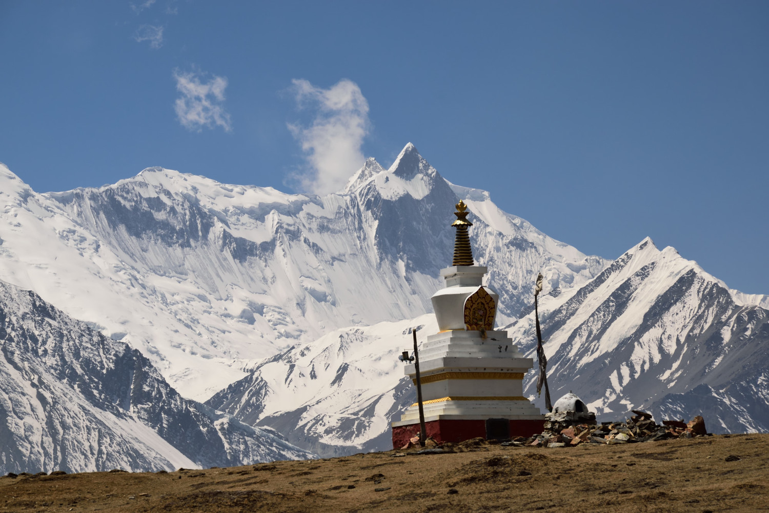 Le Roc Noir de l'Annapurna vu de l'Ice Lake