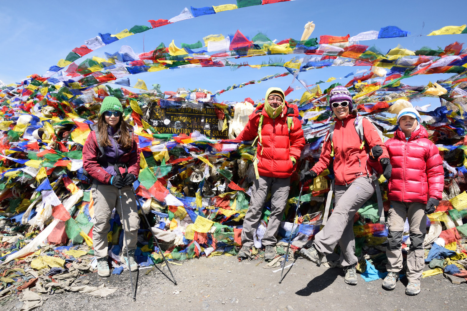 Thorong La, 5416m. Ya plus qu'à descendre 1700m.