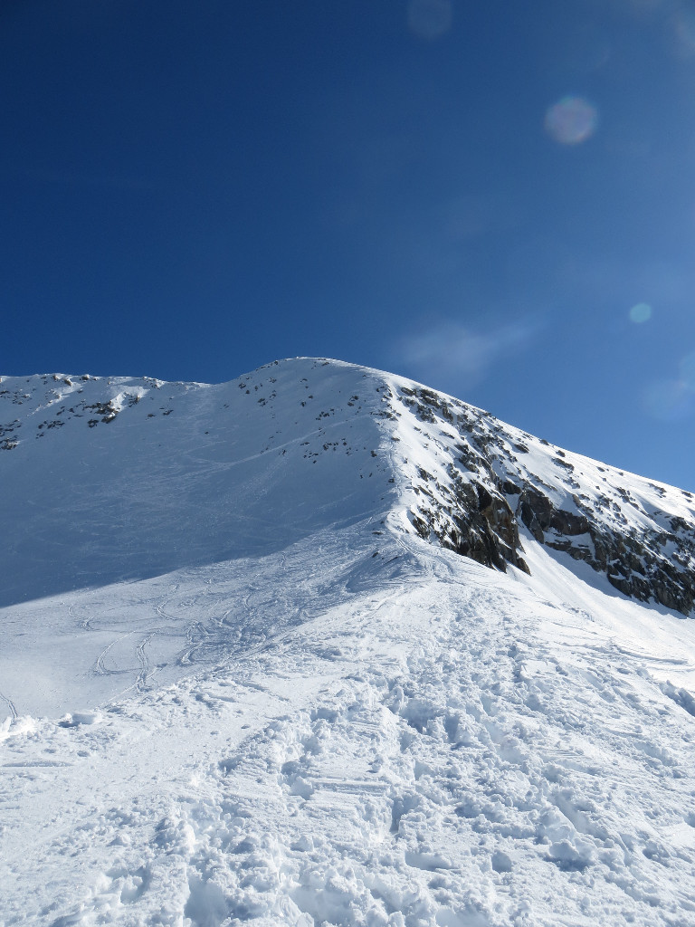 Ridge to Keeskogel, couloir on the left