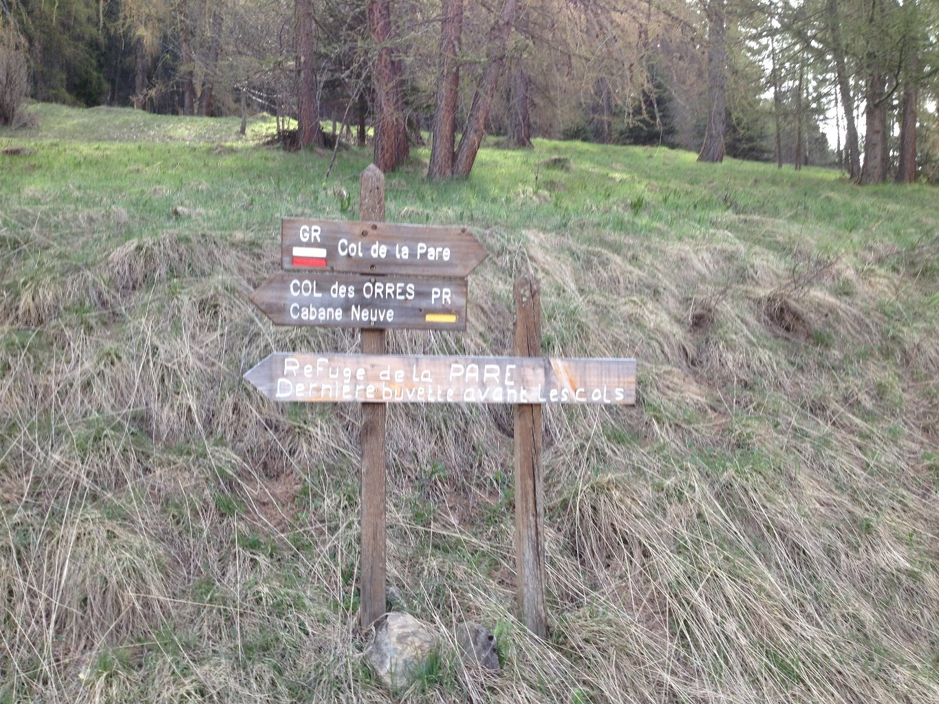 Direction Col de la Pare