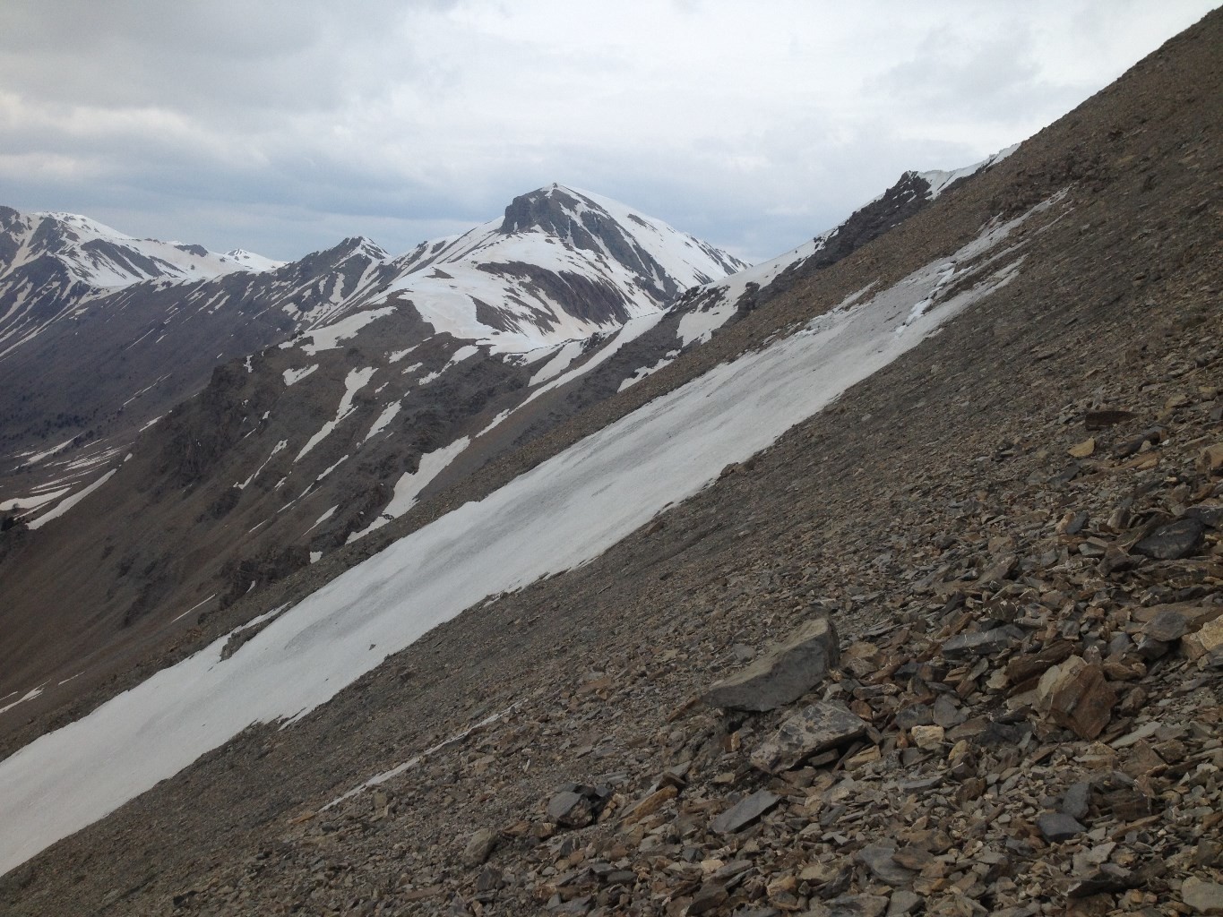 le Col de la Pare et la Grande Epervière, vus de la Dorsale SW