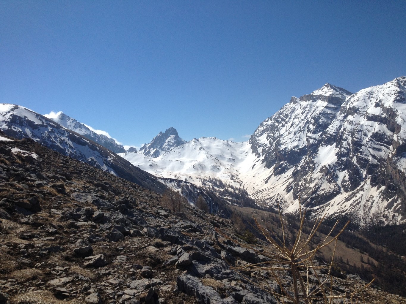 La Meyna (3069m) et la Tete de la Courbe (3089m)