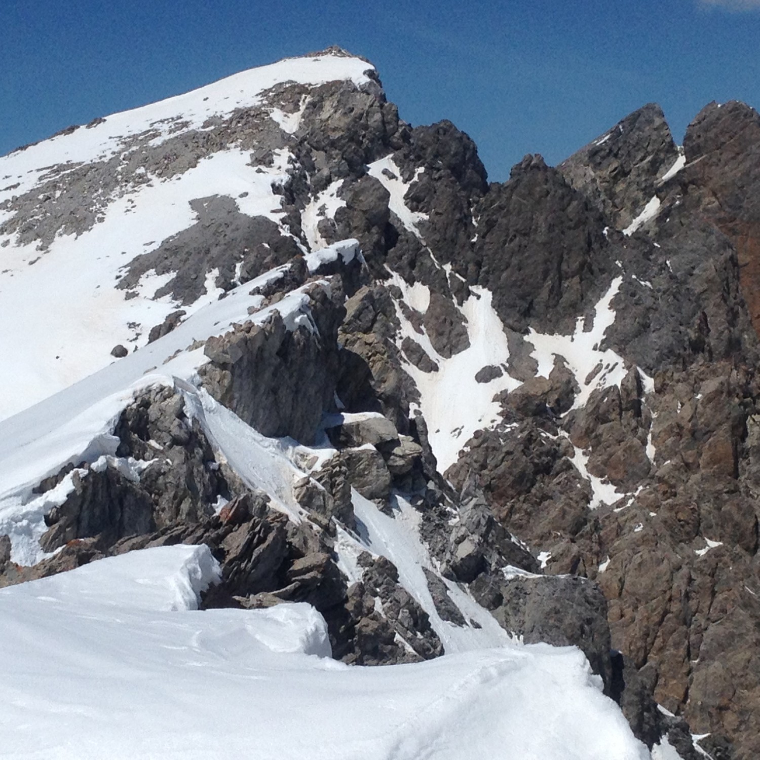 Le Bec Roux, vu du sommet coté 2981m