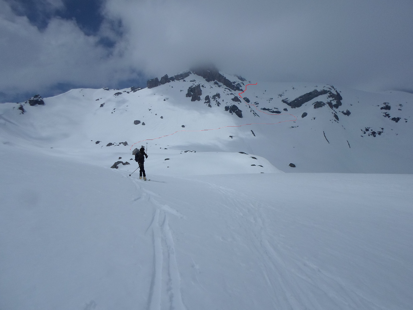 Tracciato del tratto verso i pendii meridionali del Mont Pucel salendo al Wildhorn.