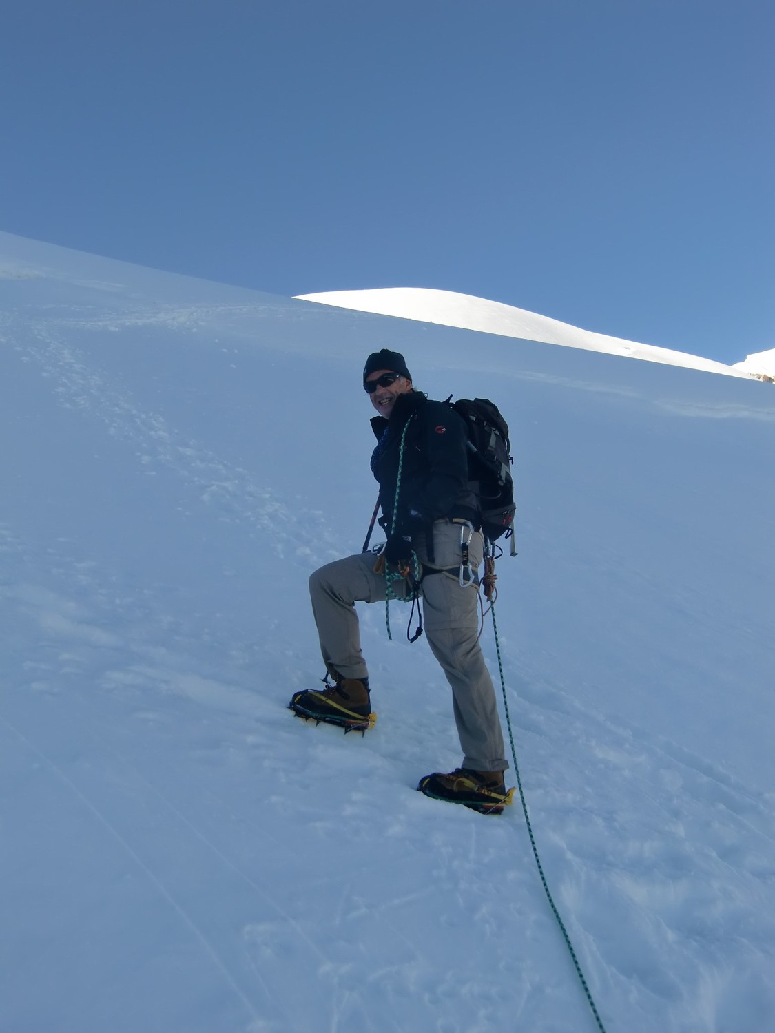 Adrian dans les premières pentes