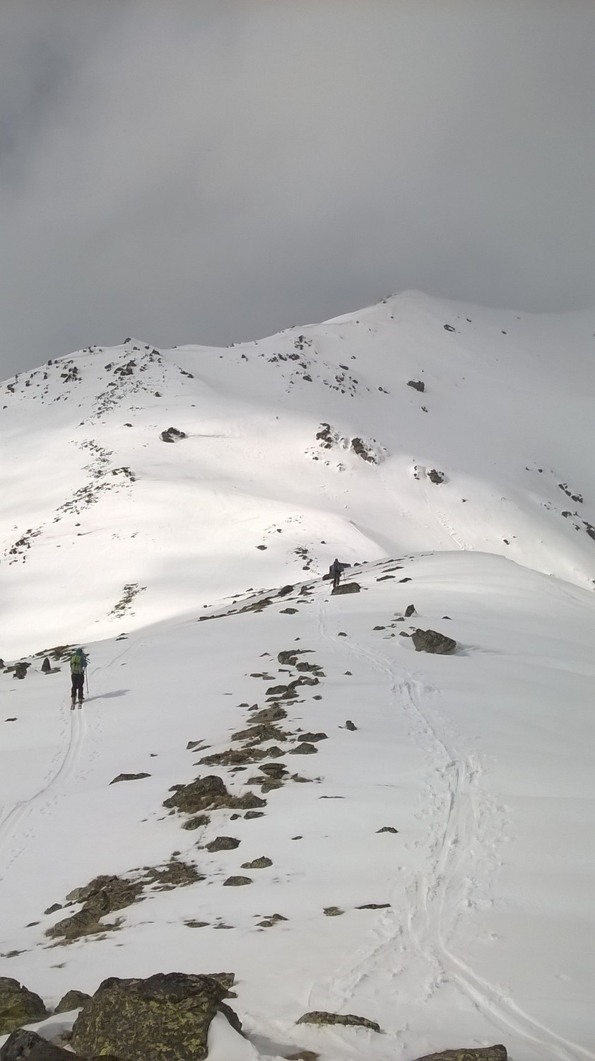 Vers l'arête pour rejoindre le Pic du Lac Blanc