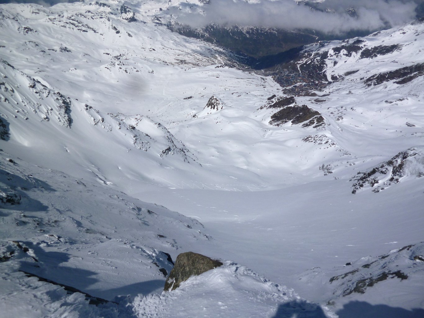 Versant W de Péclet vue du sommet