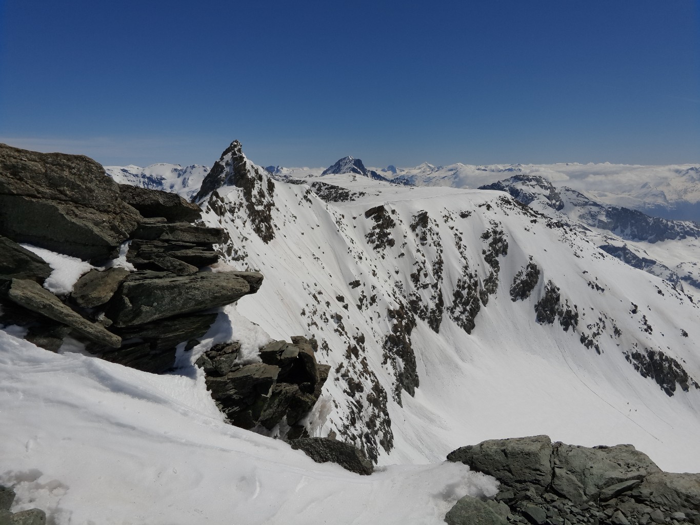 Du sommet de Gébroulaz, vers le dôme
