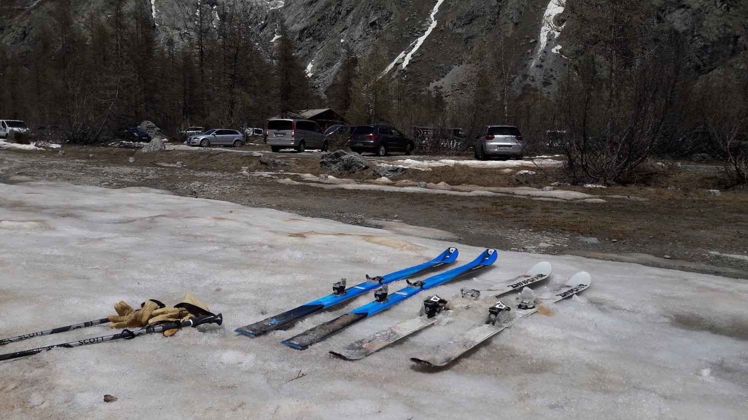 Ski un peu "sanglier" certes, mais jusqu'à la voiture !