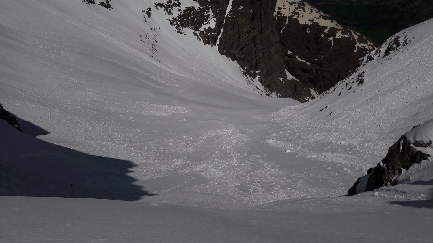 Le glacier du Peigne vu de la brèche homonyme