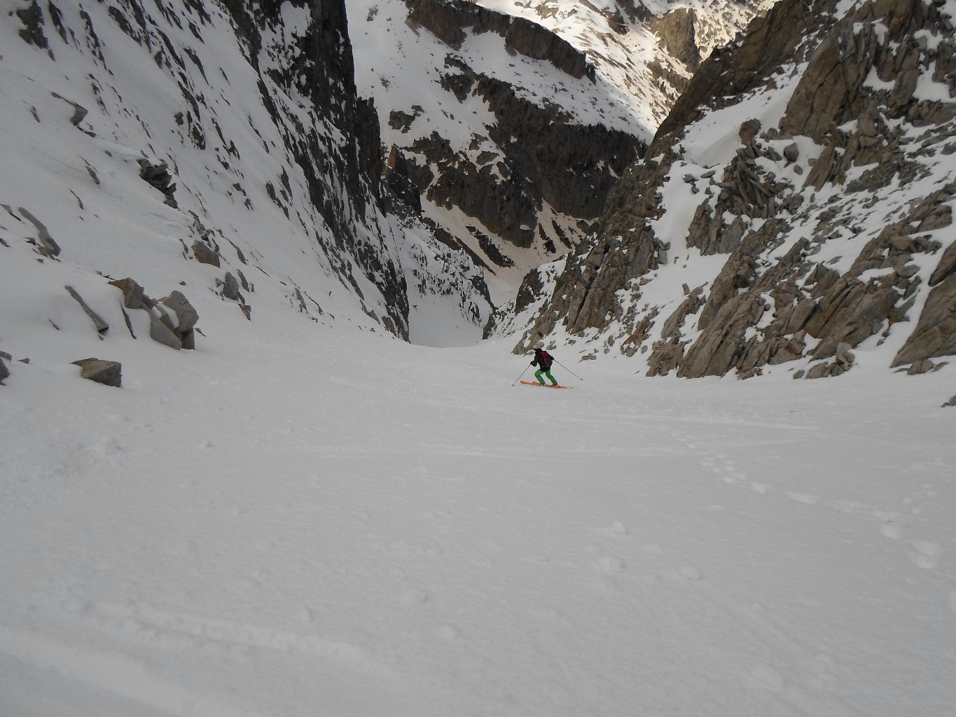 Nel Canalone NW della Testa di Tablasses.