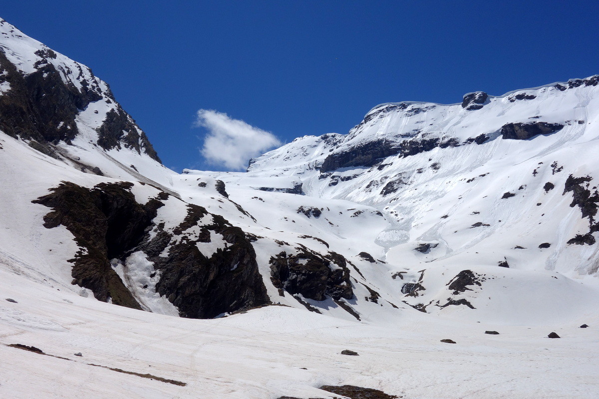 L'ensemble de la descente depuis le lac de Badet