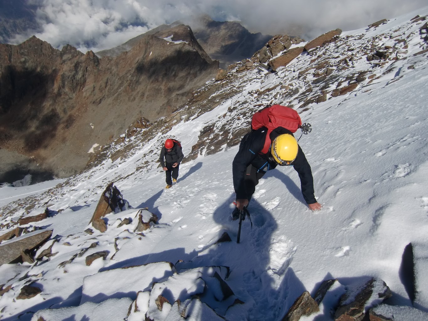 Sue les premieres pentes de neige