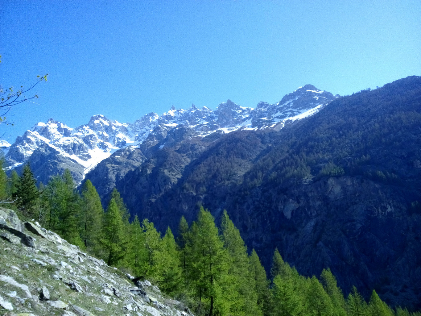 Vue vers les dômes du Monétier