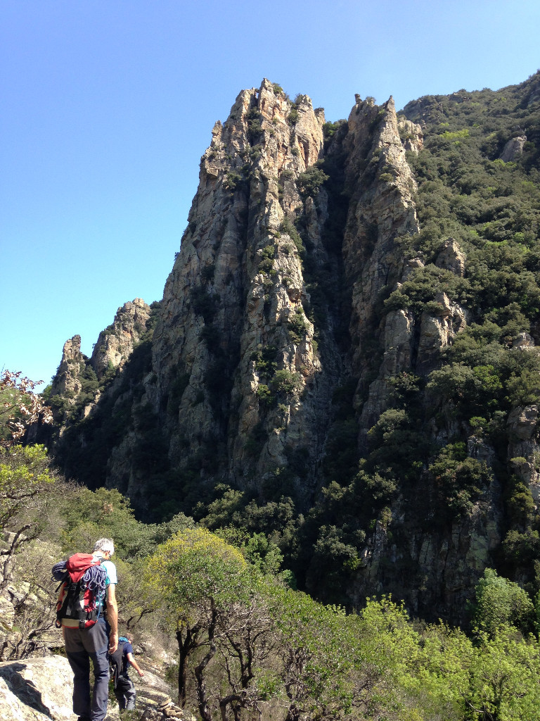 approche pilier du Bosc - Caroux