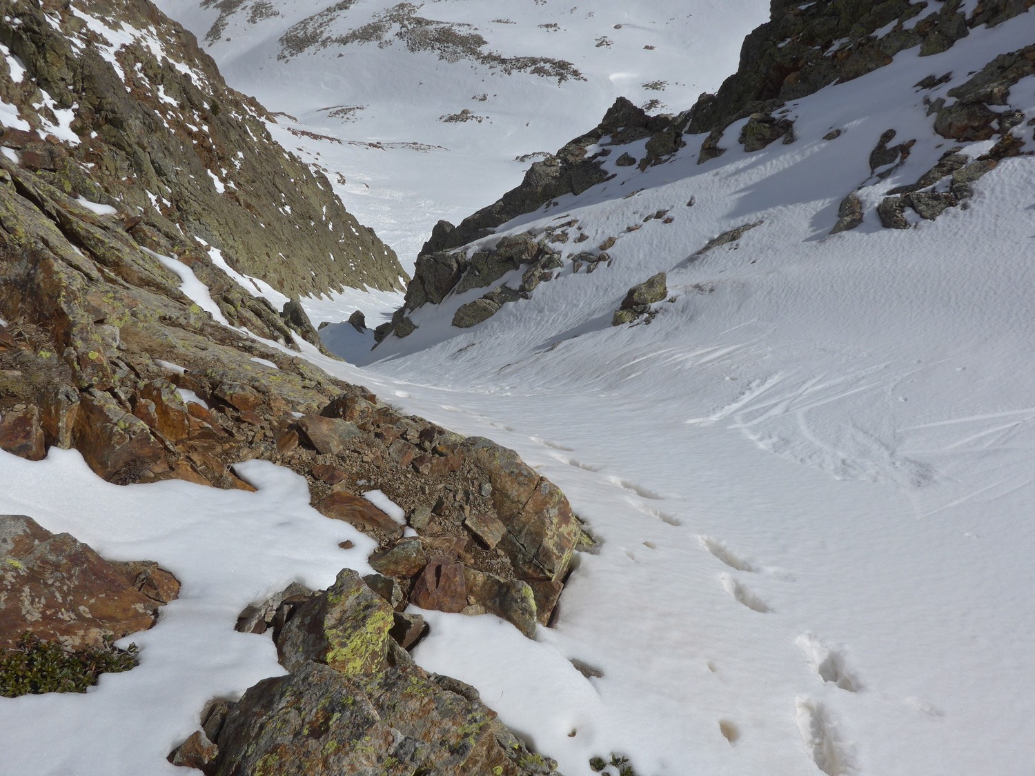 Vue sur le couloir de descente.