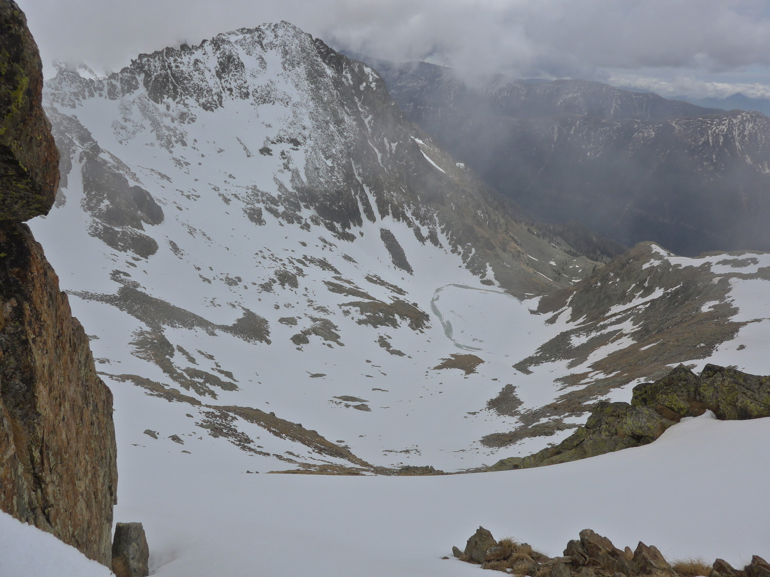 De la crête vue sur le Lac du Mercantour.
