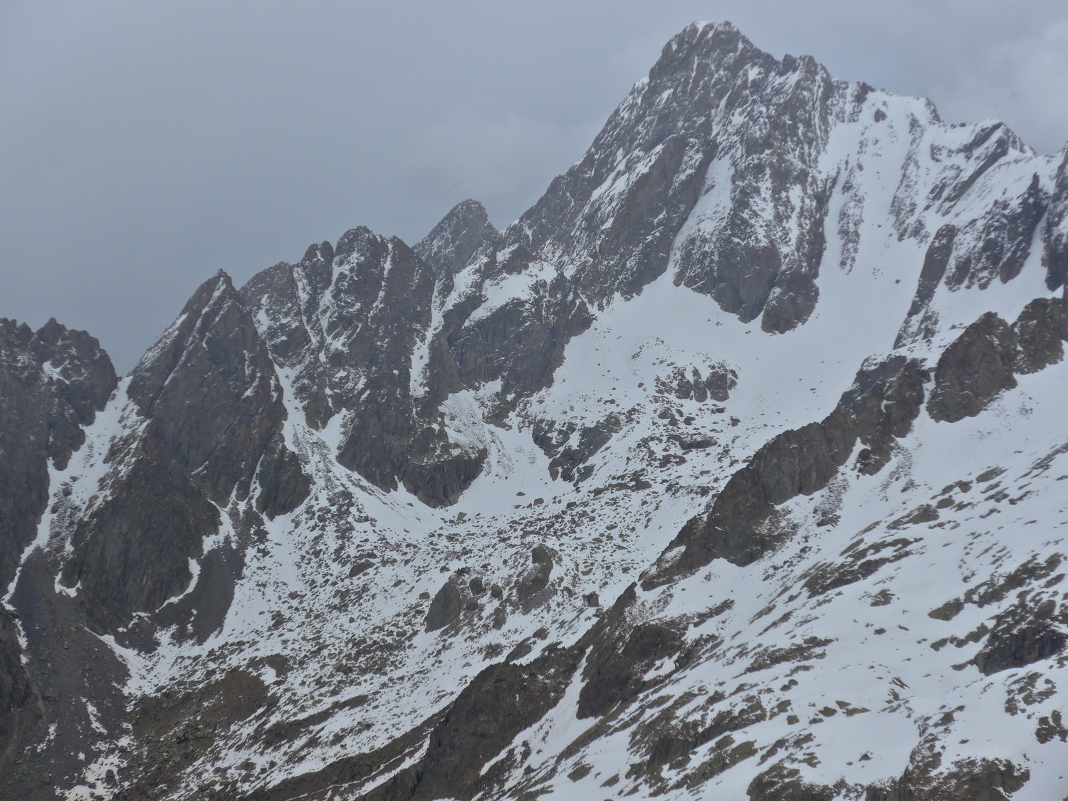 Vue sur l'Argentera et le Passo dei Detriti.