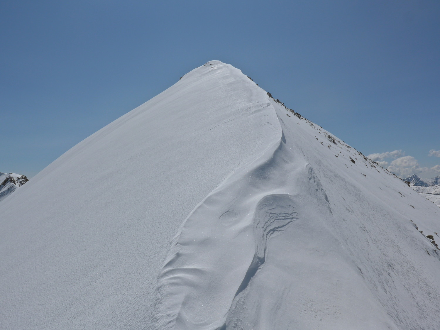 La crête W menant au sommet.