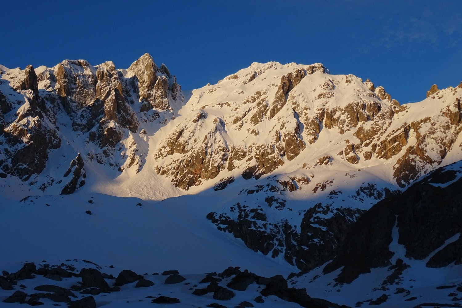 Couloir de la Clapière à l'aube
