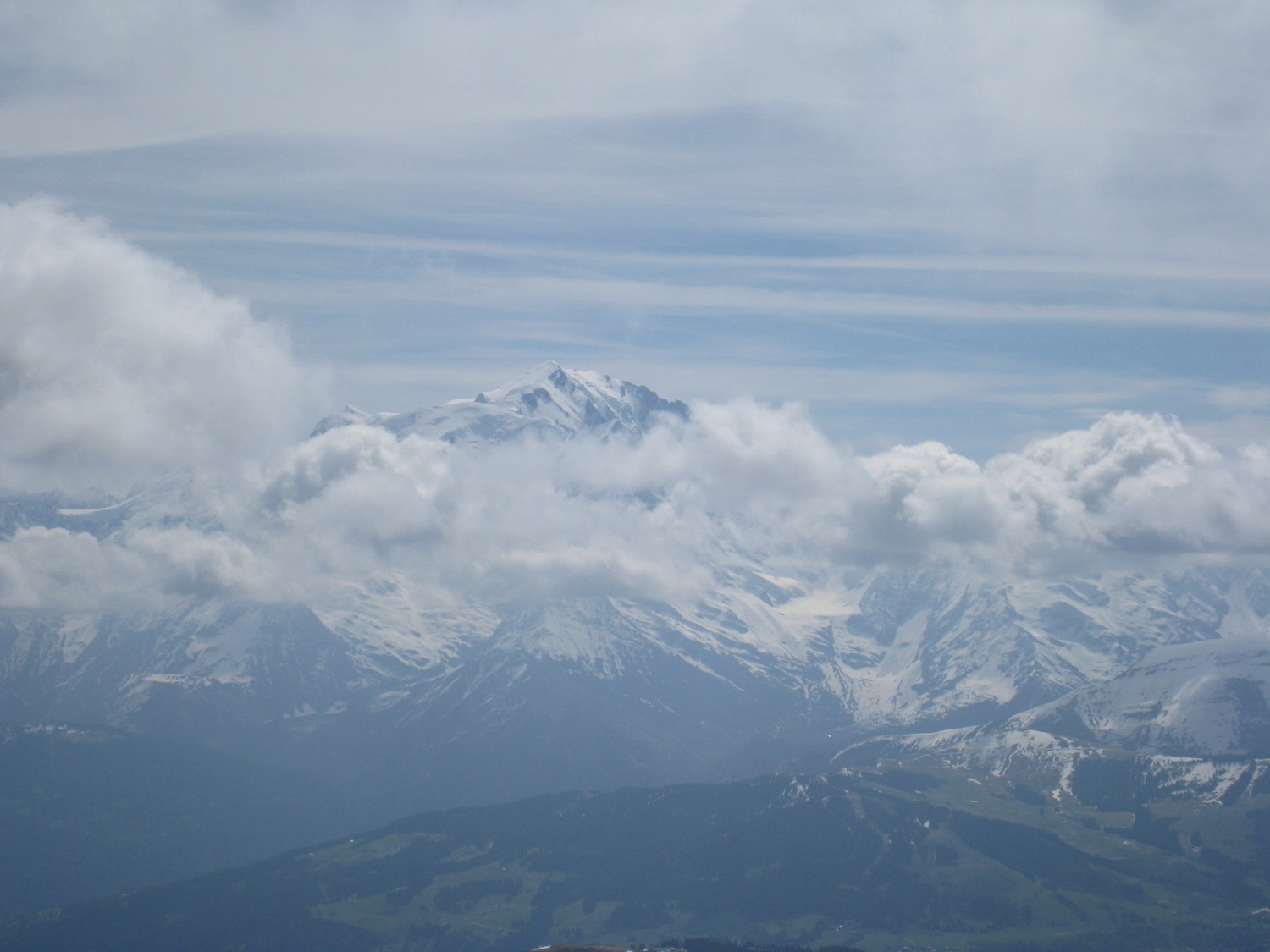 Mt Blanc émerge de la mer de nuages- col de la Balme