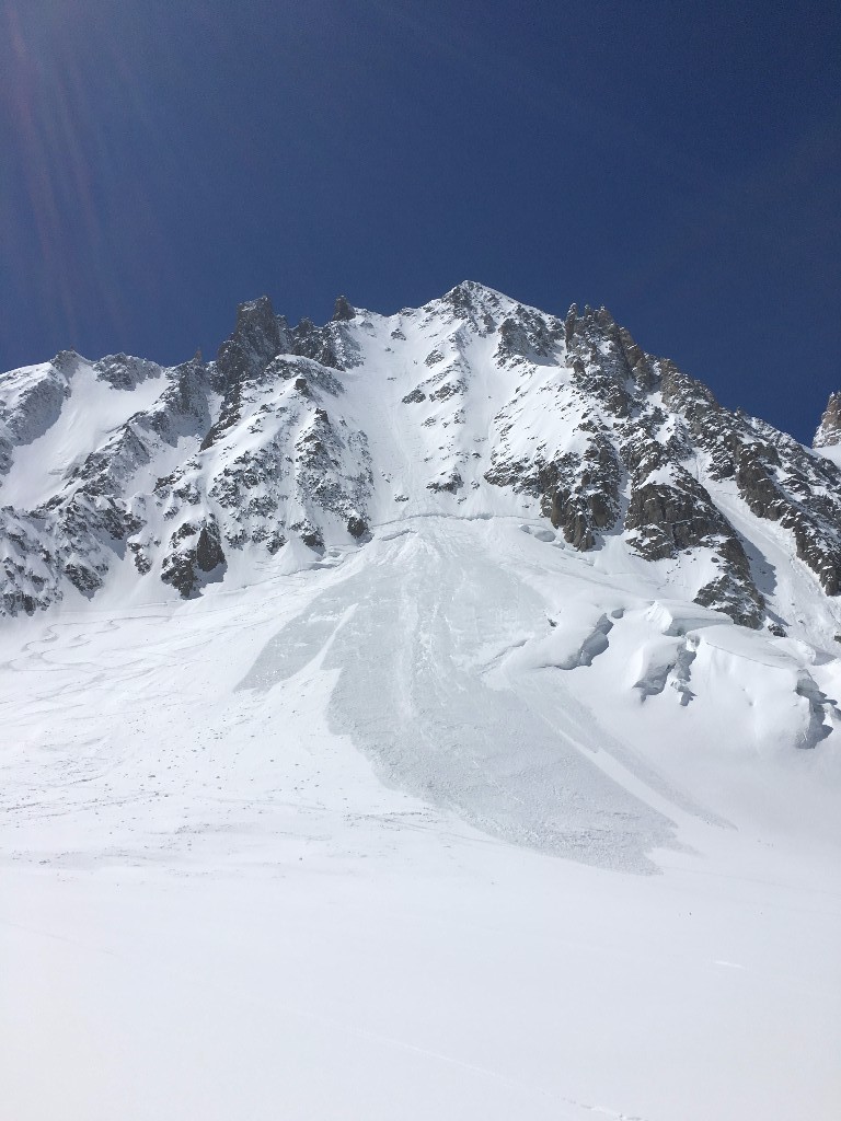 Vue de la face du glacier d'Argentière
