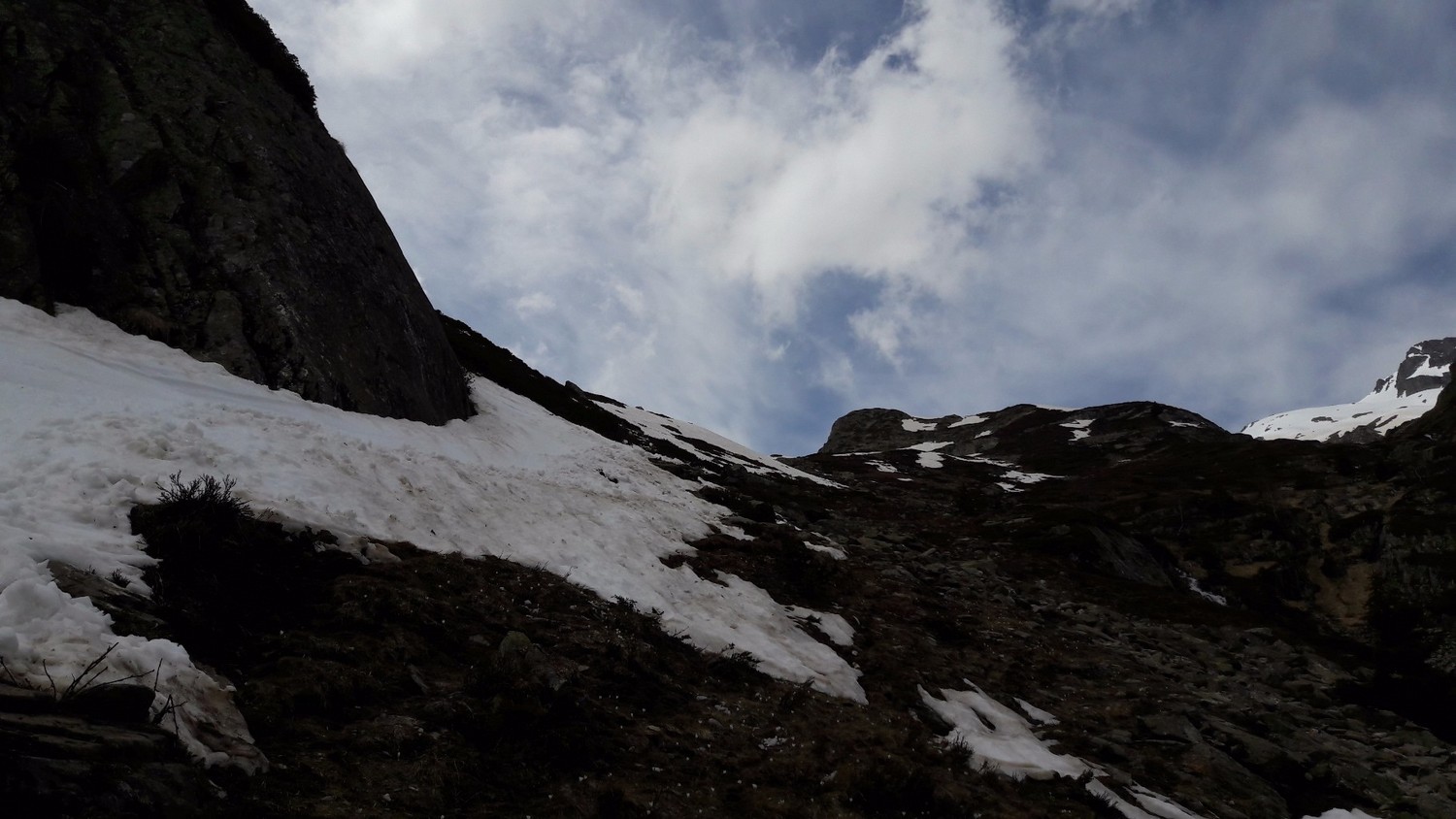 La limite skiable au dessus de Rieu Claret (1850m)