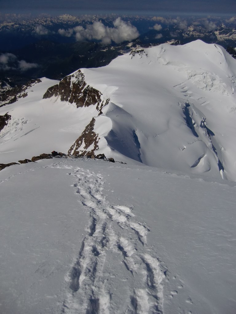 A la descente, vue sur l'ensemble de l'itinéraire