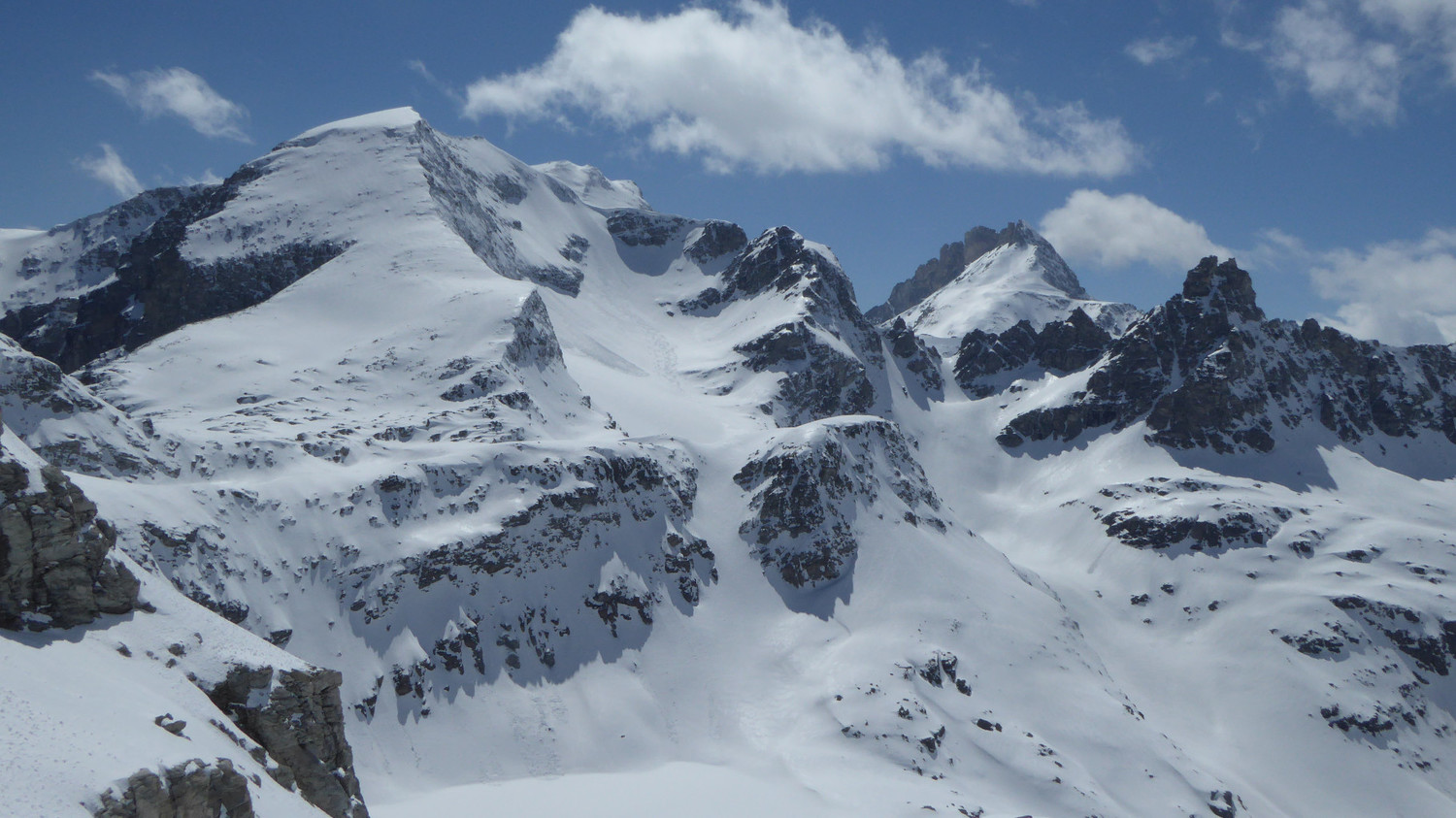 Vue sur l'itinéraire du lendemain (glacier d'Ambin)