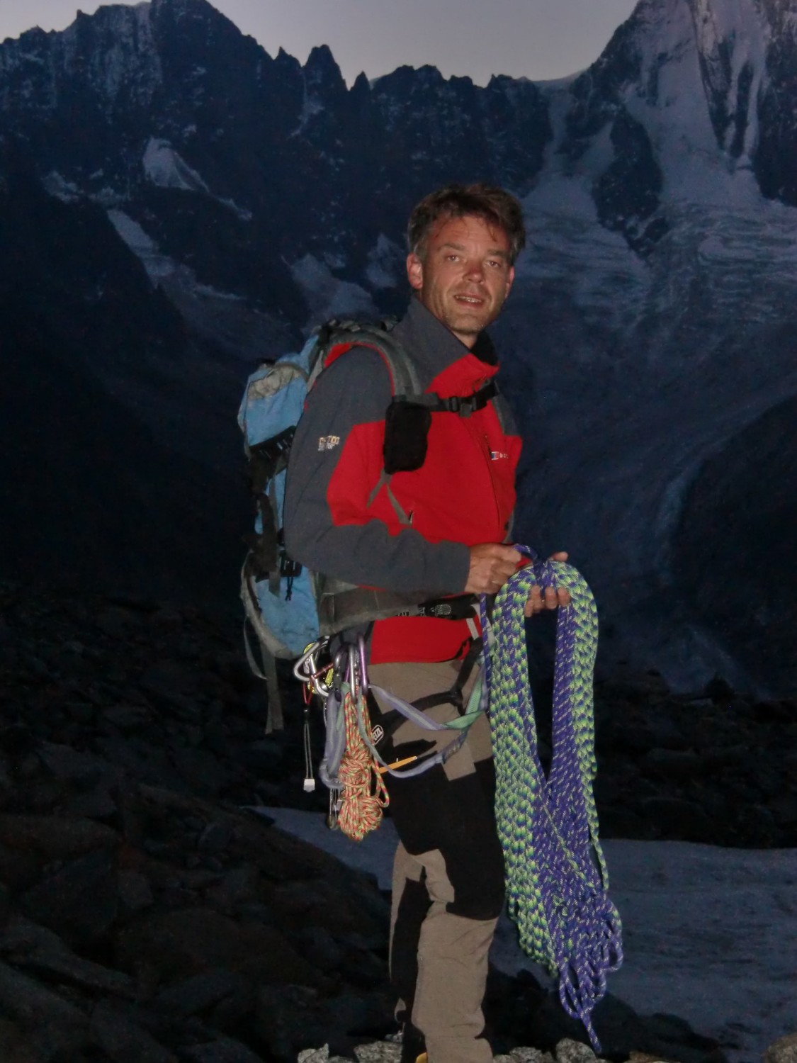 Au départ du glacier du Moine