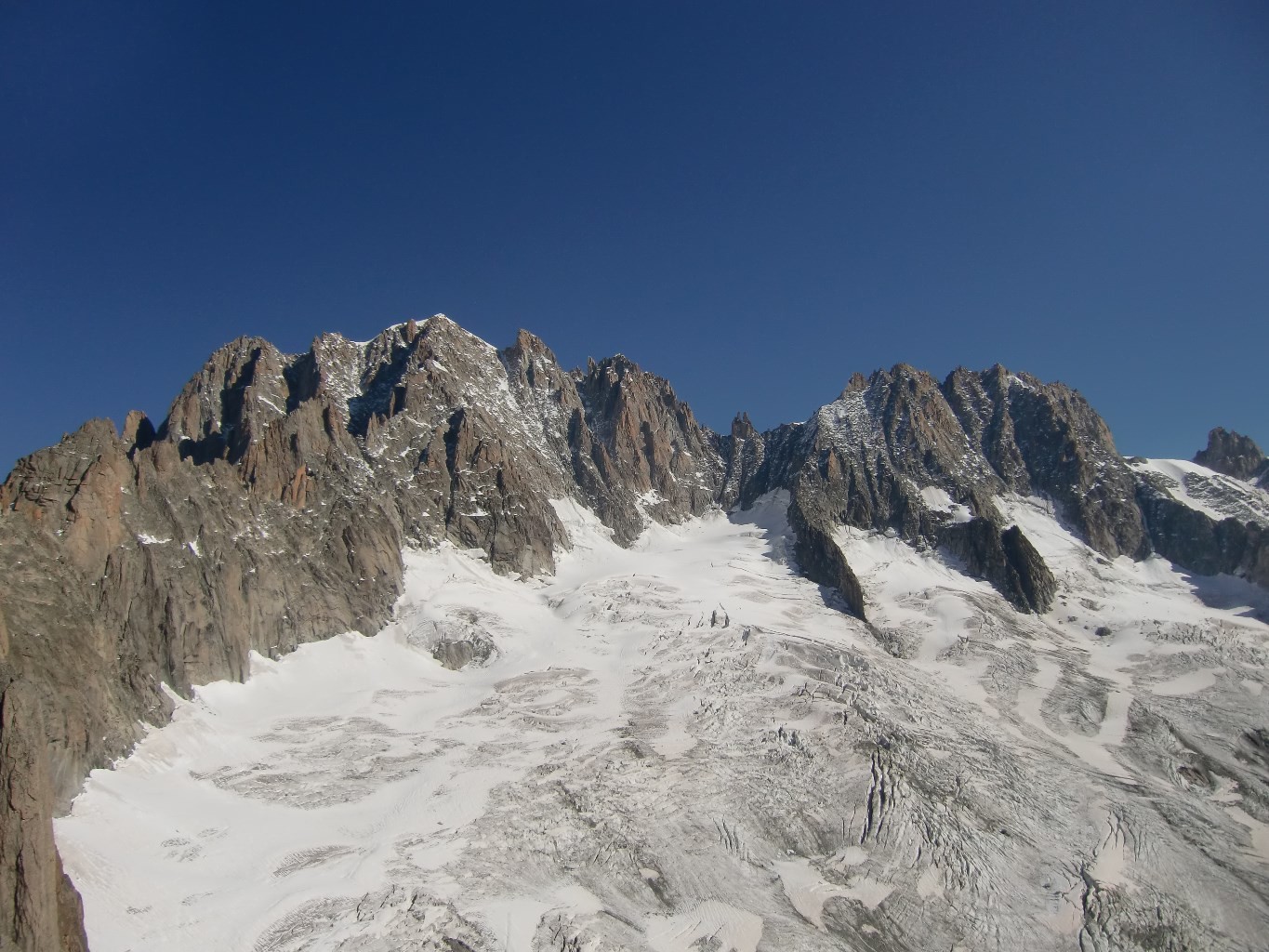 Les Droites et le glacier du Talèfre