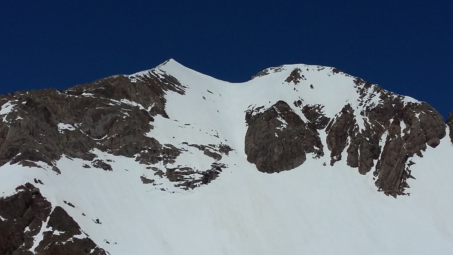 Vue sur les pics d enfer et ce que nous venons de descendre