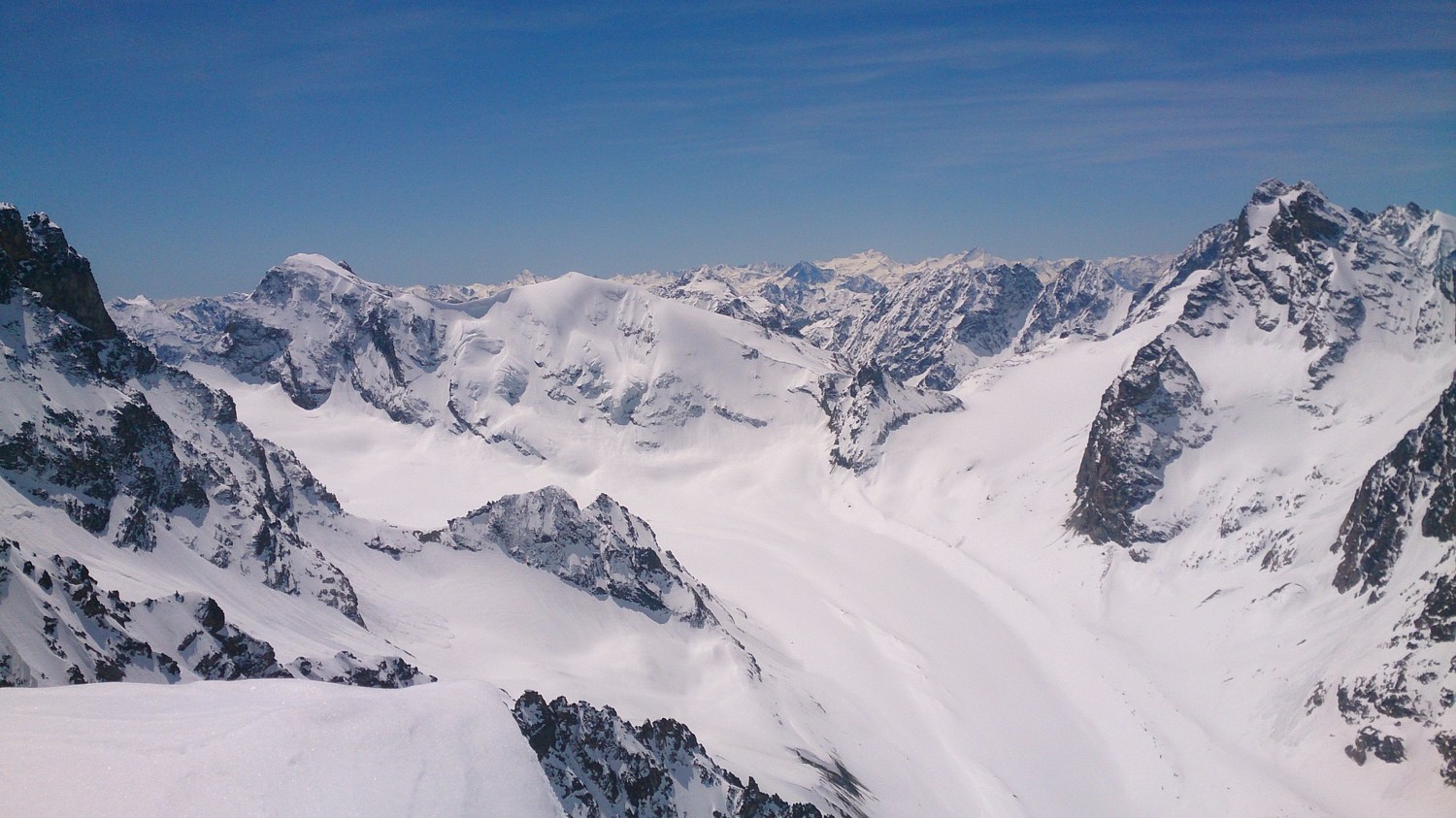 Esthétique Face N du Mont Brulé, skié il y a 5 jours en top conditions !
