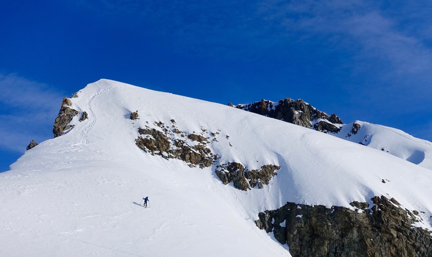 Sur l'arête S de Roche Faurio