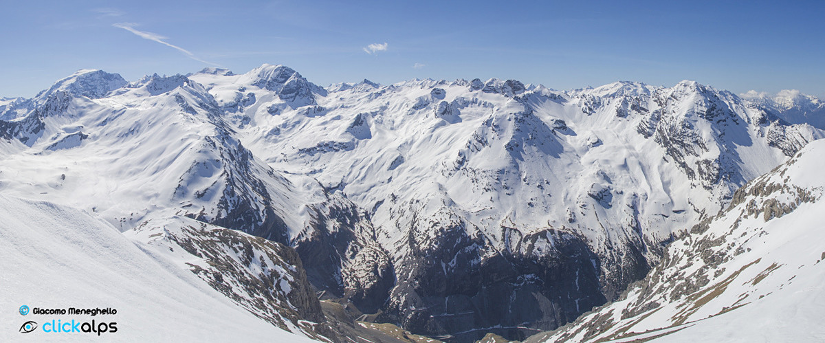 Il panorama di vetta