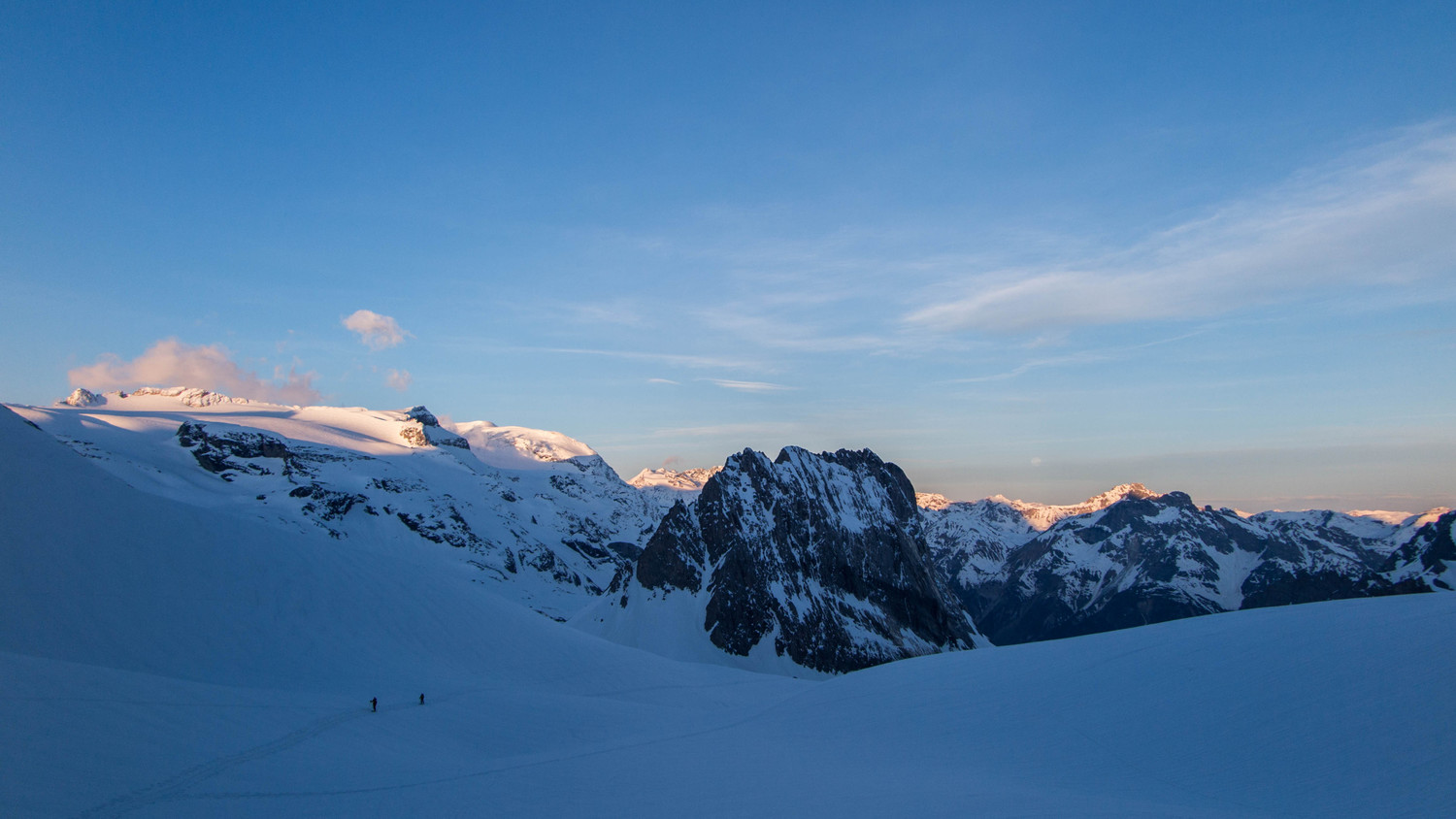 Les glaciers et l'Aiguille de la Vanoise