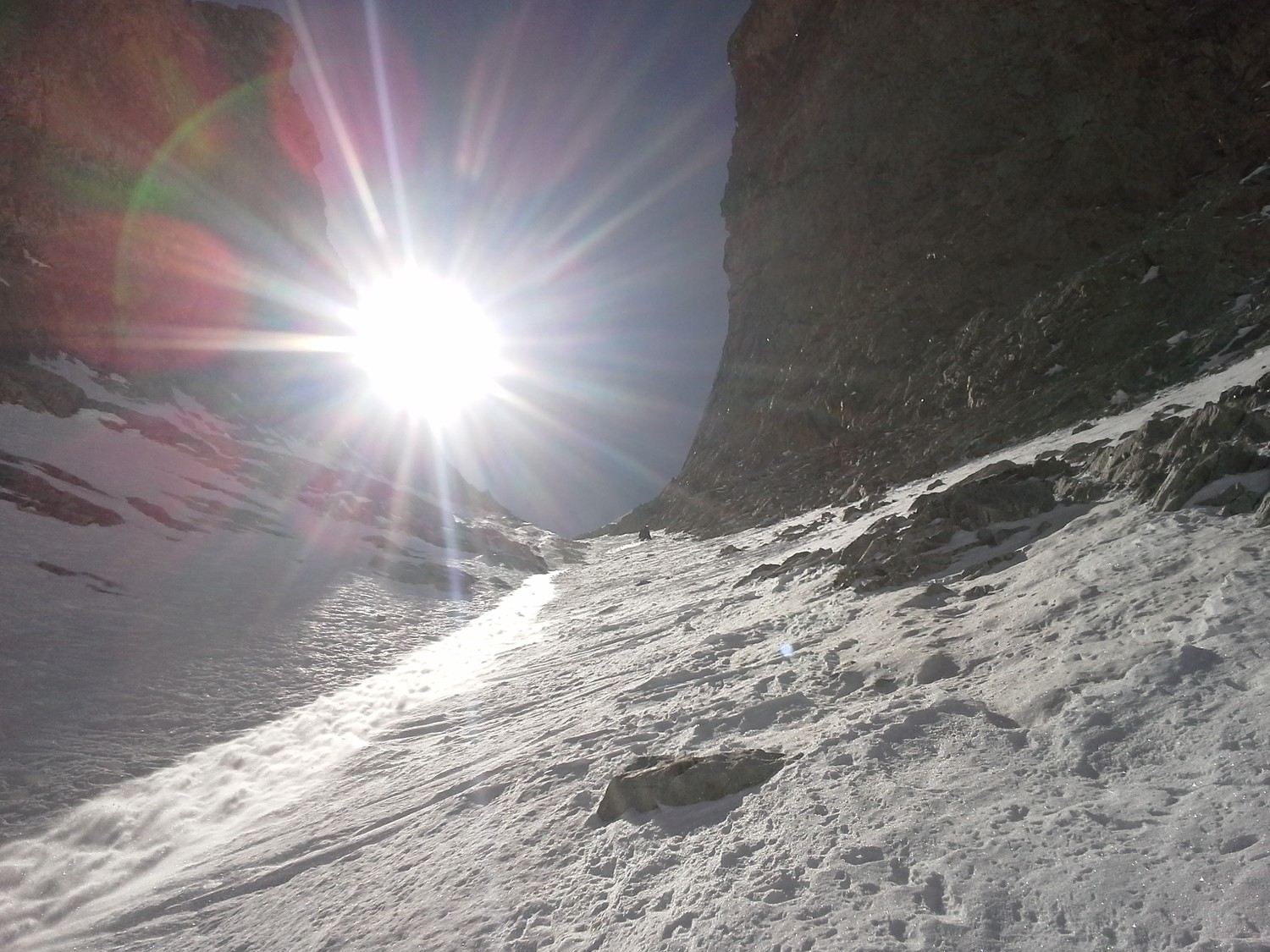 Début de descente sous les falaises...