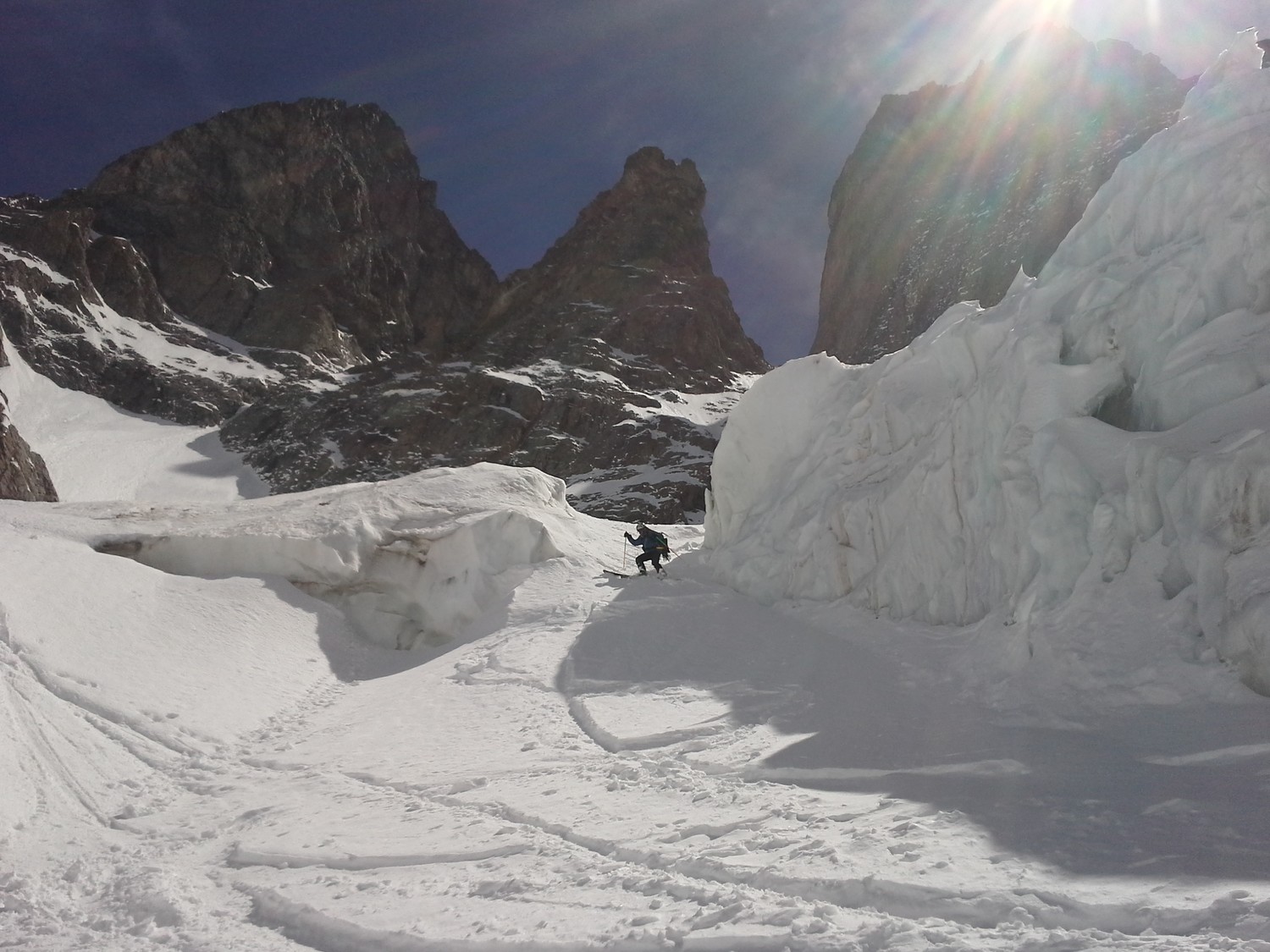 1er couloir d'entrée dans les séracs