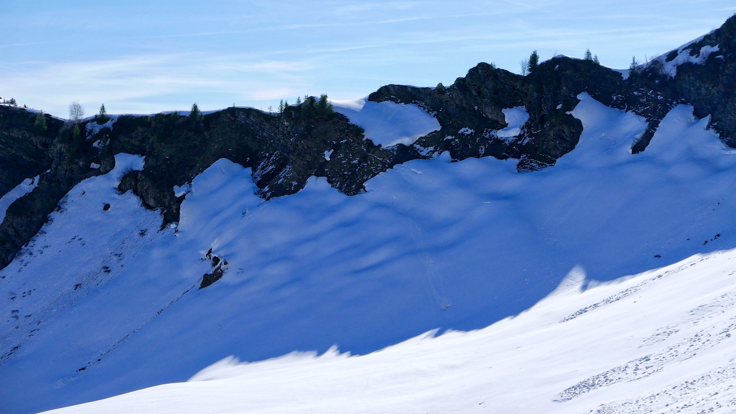 Grosse reptation sous les Pirons d'Ardens