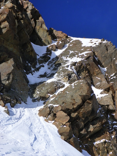 Le couloir de la pointe Dufour.