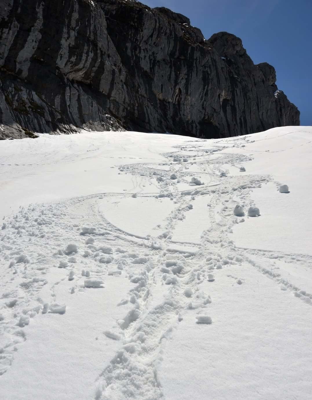 Descente dans le bas du Martisberg juste au dessus d'Oldenegg