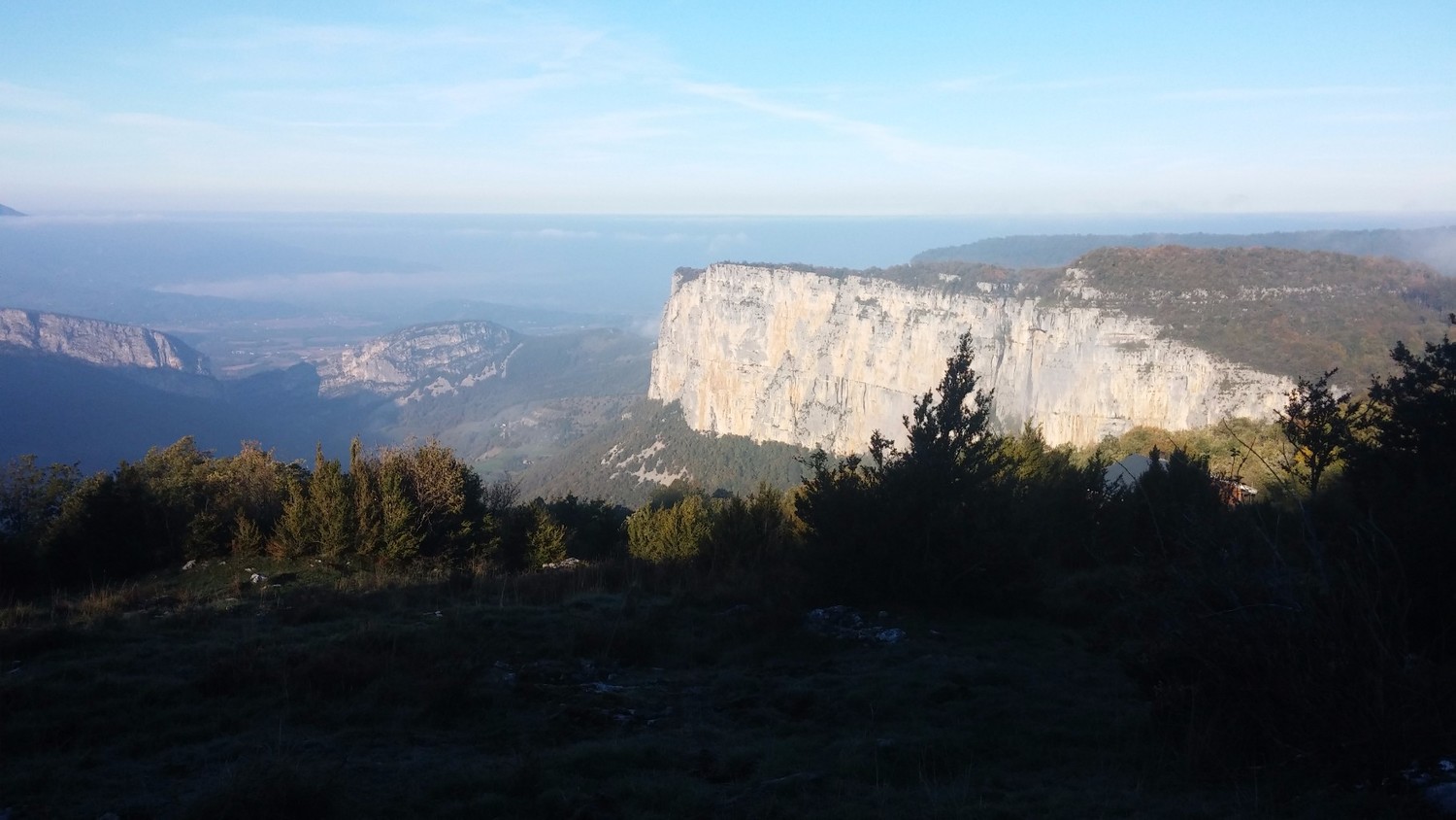 Vu depuis le haut de la voie