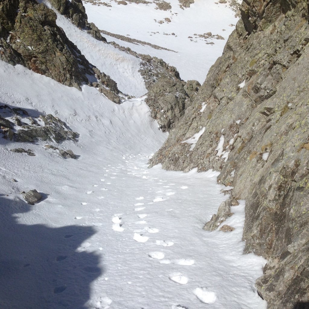 Nos traces dans le début du couloir