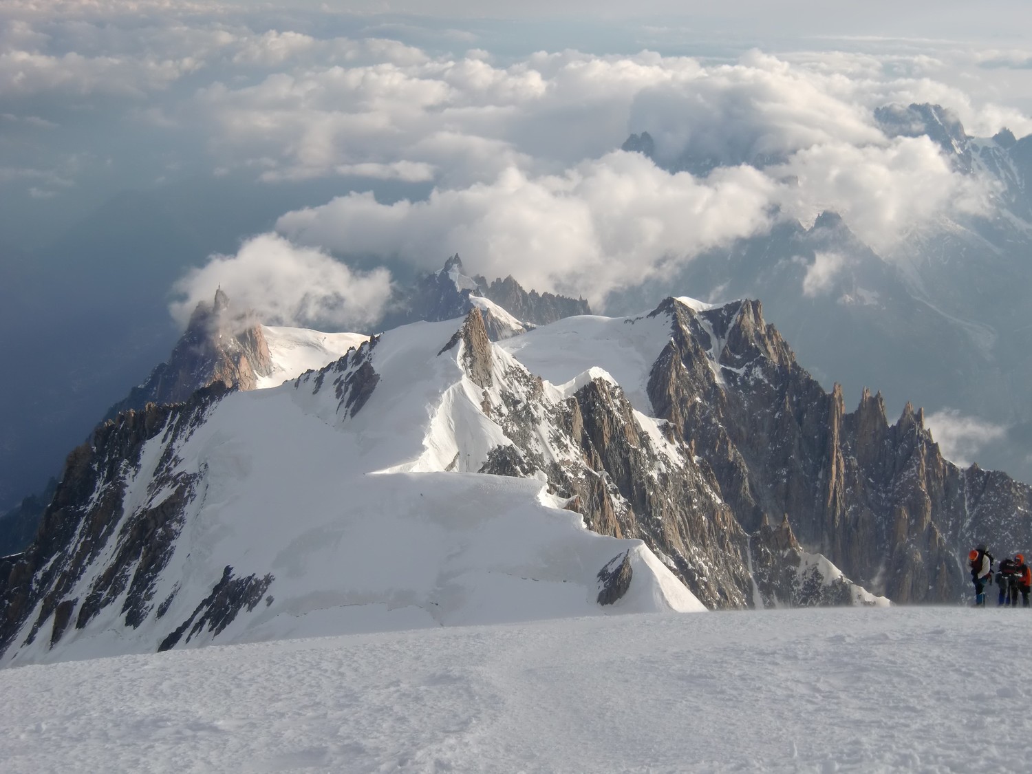 Du sommet vue d'ensemble de la course
