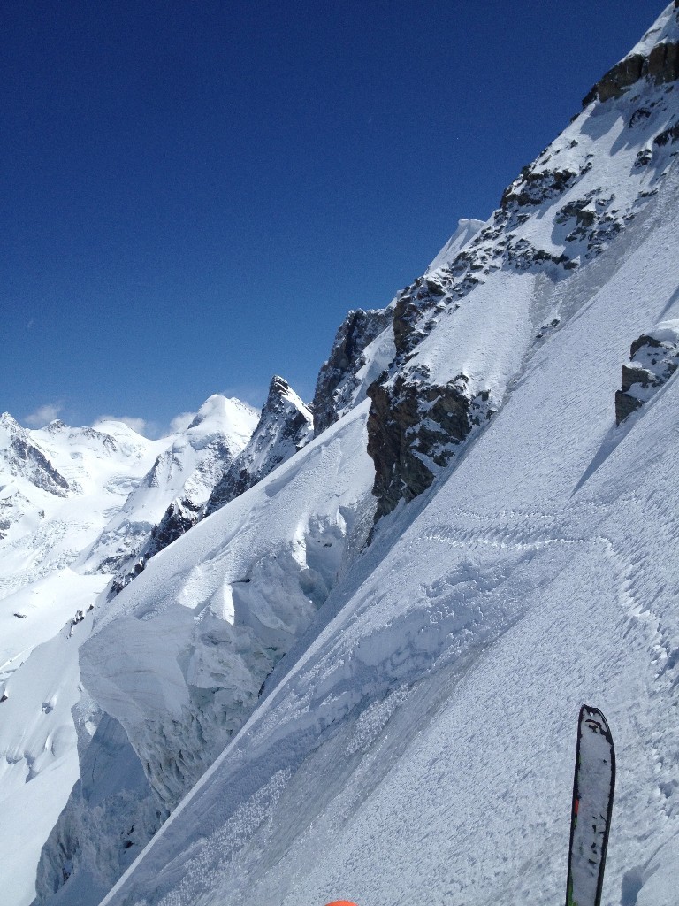 La traversée (la partie délicate se trouvait à l'arrière du rocher)