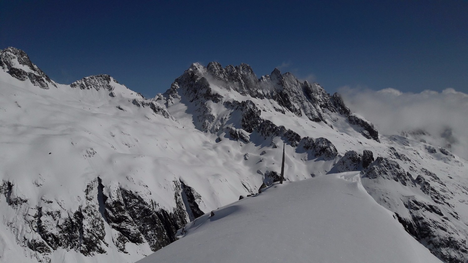 Les Aiguilles de l'Argentière, vues de Rocher Pilliozan