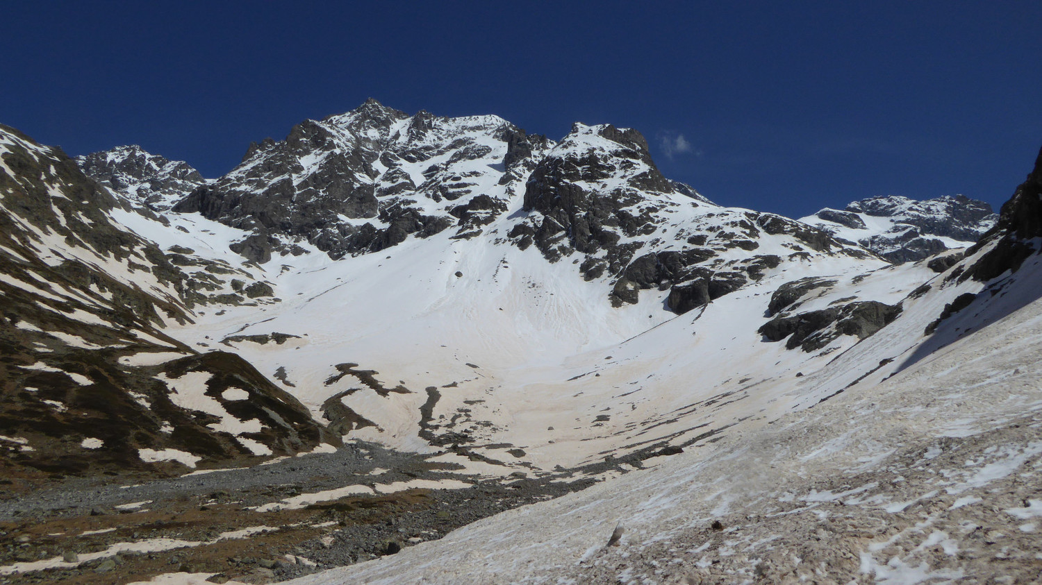 Enneigement du fond du vallon de la Muande