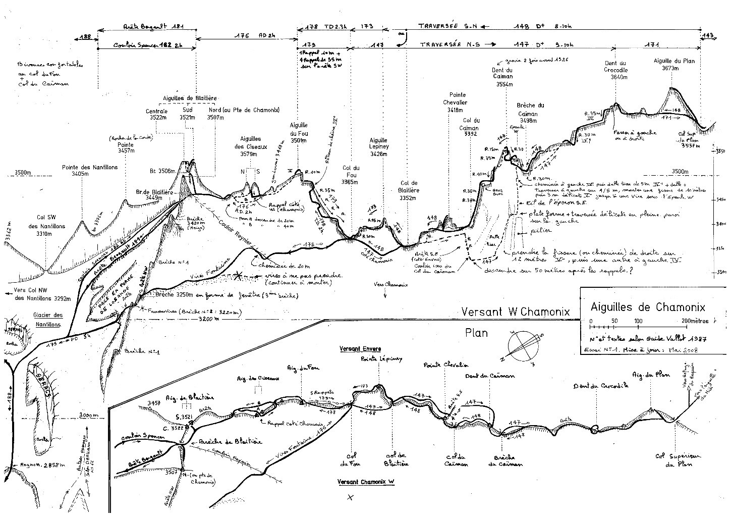 Traversée des aiguilles de Chamonix