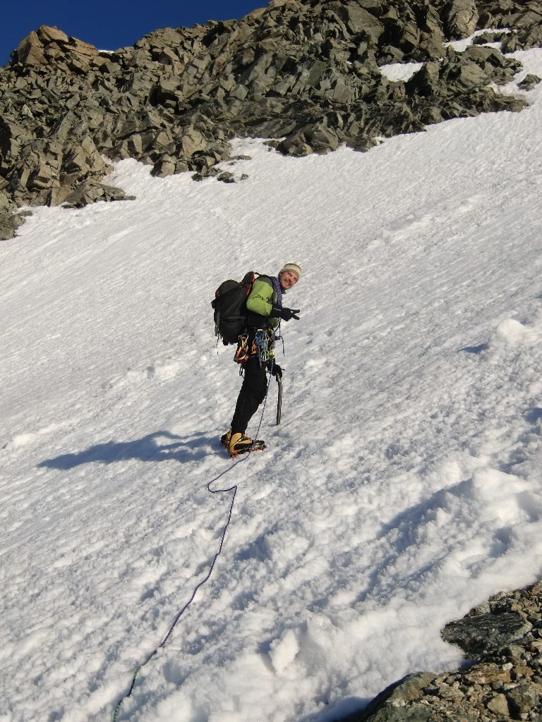 Nico sur un névé